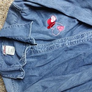 Long sleeve jean shirt